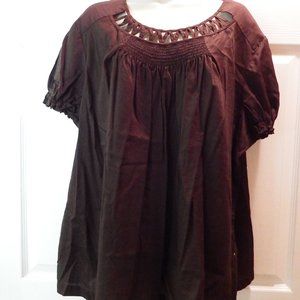 Apt 9 Women's pullover blouse,  short sleeve, Size 2X